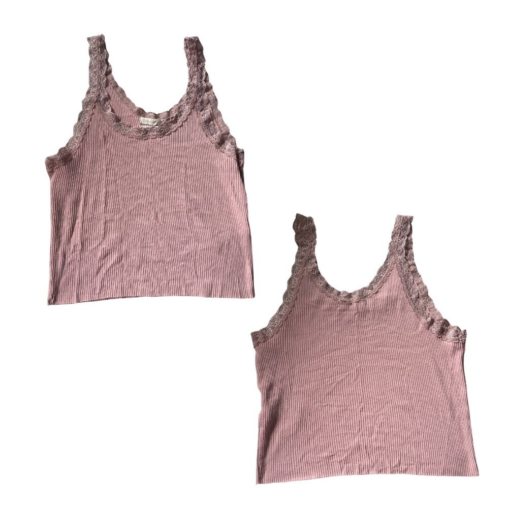 Urban Outfitters Light Pink Lace Tank